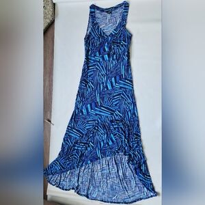 Rafaella Maxi Women's Blue/Green Sleeveless Dress Size L